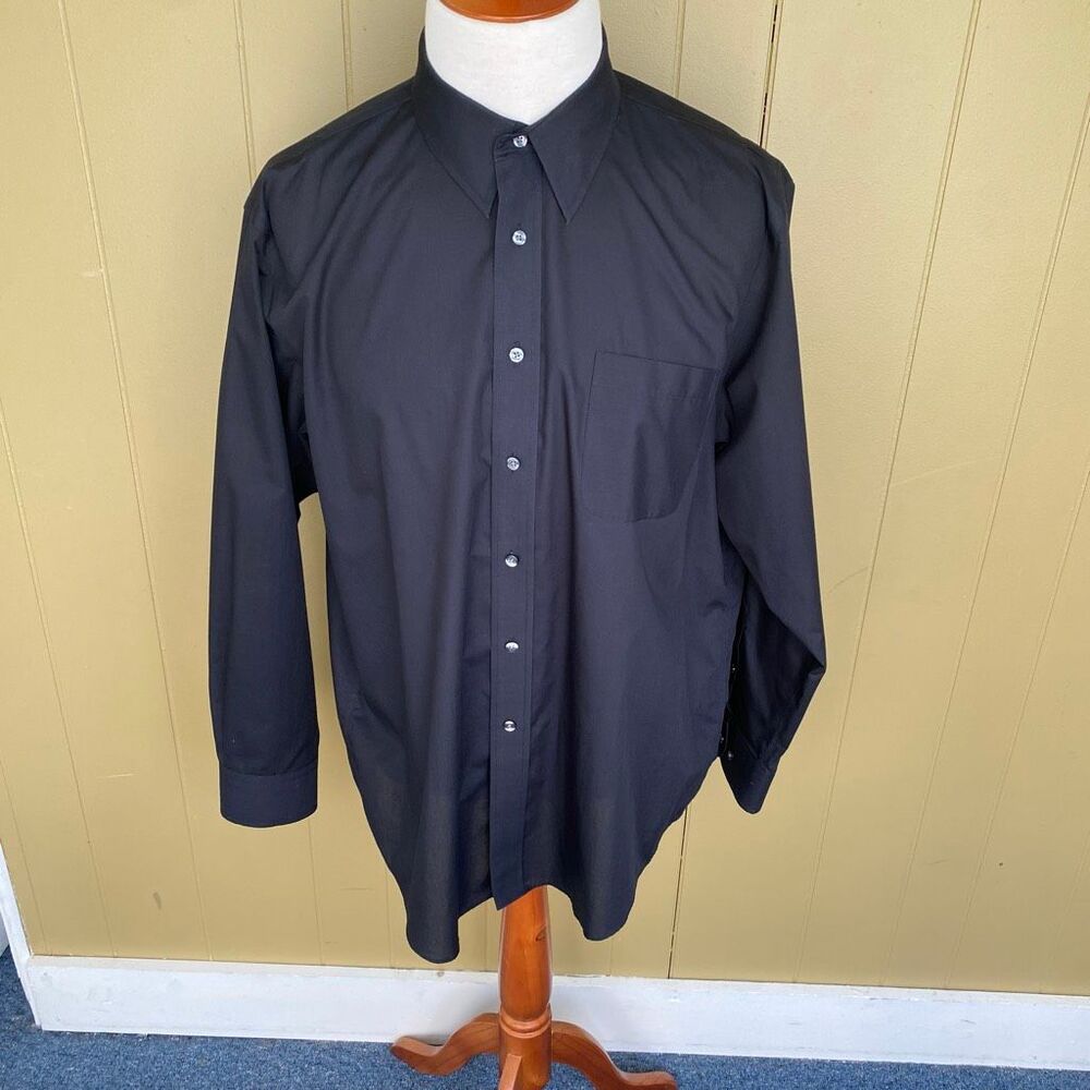 Croft & Barrow men 18 34/35 cotton blend wrinkle resistant button down shirt